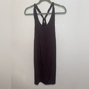 Brown sleeveless - casual comfy -open back dress -